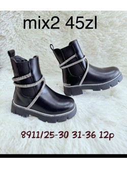 Botki Dziewczęce 31-36,8911C BLACK