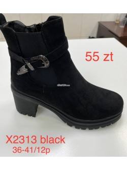 Botki damskie X2313 BLACK