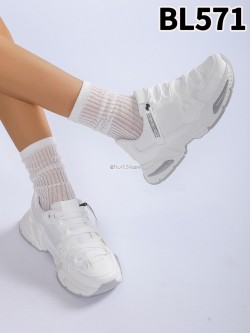 Sneakersy Damskie  BL571 WHITE