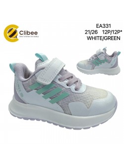 Buty sportowe Dziecięce 21-26,EA331 WHITE/GREEN