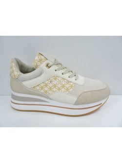 Sneakersy Damskie 205121 BEIGE