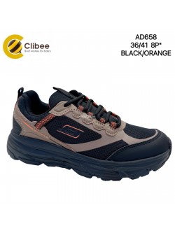 BUTY SPORTOWE CHŁOPIĘCE 36-41,AD658 BLACK/ORANGE