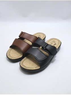 KLAPKI Męskie  9078A  BLK/BROWN